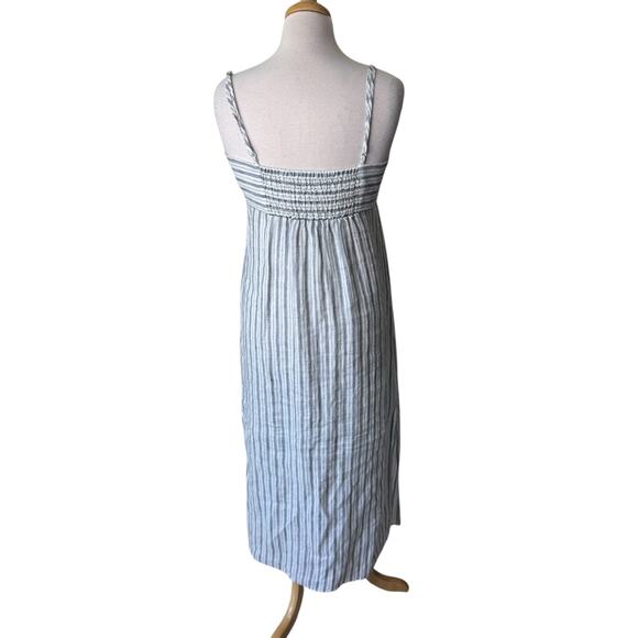FAHERTY Sienna Linen Sun Dress Oceanside Stripe Medium NWT - Picture 2 of 7